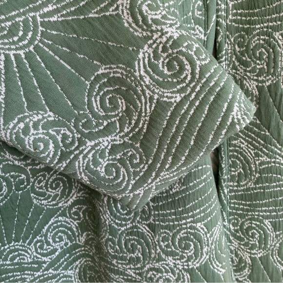 QVC Denim & Co. Canyon Retreat Spring Quilted Jacket Open Front Boho Blazer Sz L - Picture 16 of 16